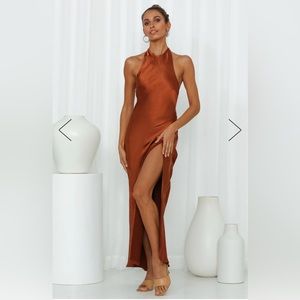 Hello Molly Light Minds Satin Midi Dress